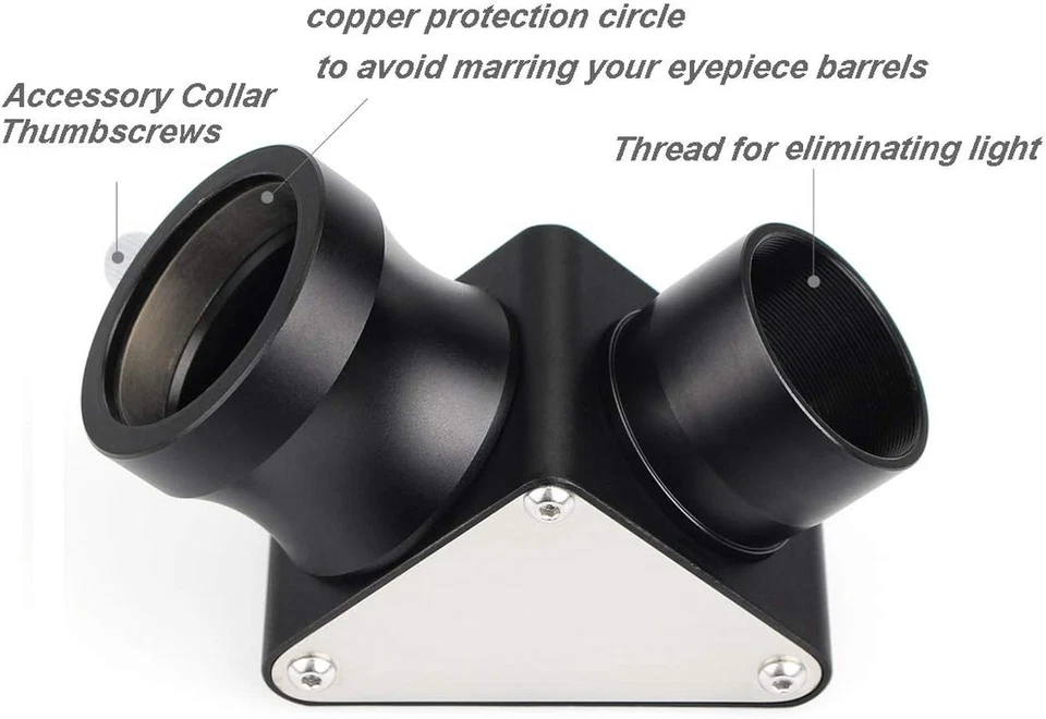 Espejo dieléctrico diagonal de 90 grados de 1,25 pulgadas totalmente metálico para refracción tele Foto 2 de 4