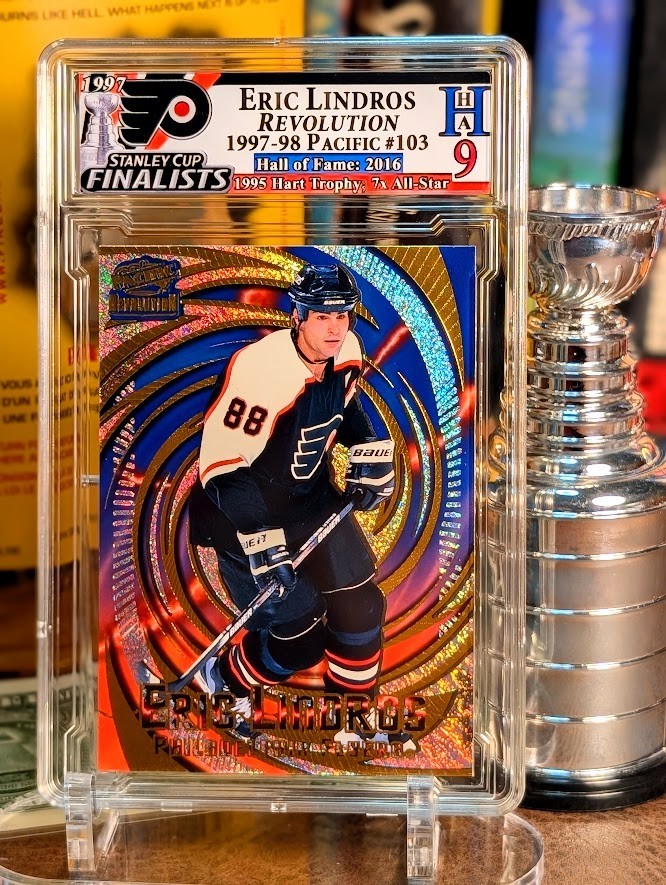 Eric Lindros 1997-98 Pacific Revolution #103 HOF BRILLIANT BEAUTY HHA 8