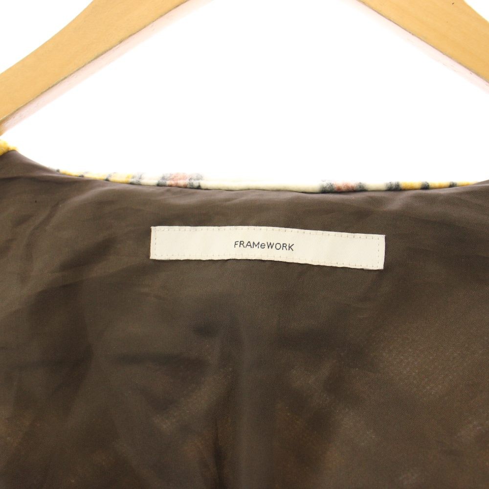 Framework Multi Color Wool Blend Check Jacket Wom… - image 3