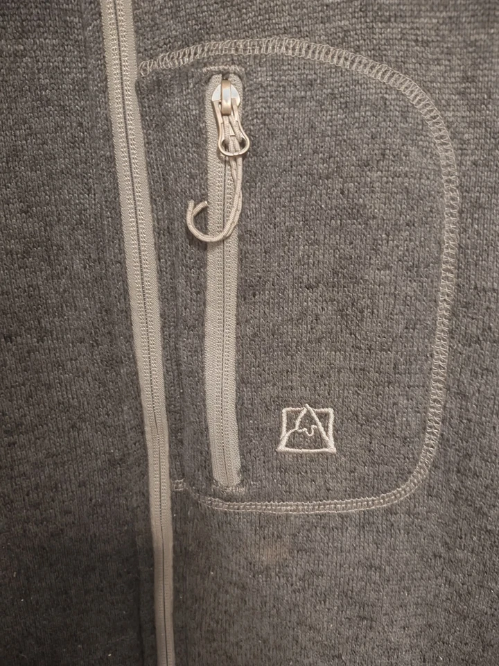 Avalanche Men's Full Zip Fleece Jacket Morel Size XL Charcoal 100% Polyester EUC - Image 2 of 4