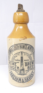 Portsmouth South Hants Ginger Beer Stoneware Bottle Fareham Havant Stopper