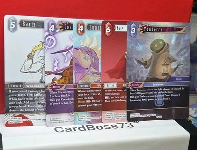 Final Fantasy TCG - Journey of Discovery - Bartz - Hero - 27-110H + 4 More Cards