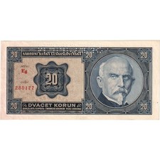 [#1296025] Czechoslovakia, 20 Korun, 1926-10-01, UNC