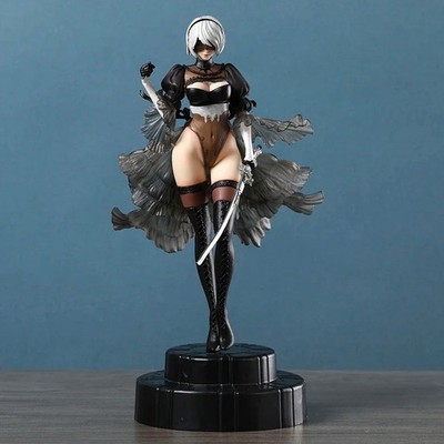 32 cm NieR:Automata 2B Figur   Hochzeitskleid   Verführerisch   PVC Anime Statue