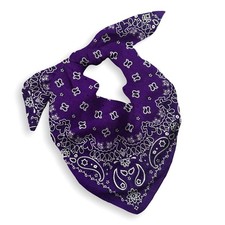 Purple Bandana for Men Women - 100 Soft Cotton, Paisley, 22x22 In, 1 Pack - L...