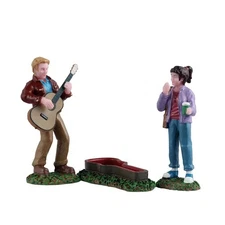 Lemax Harvest Crossing Village Accessory Rockin Billy First Date Set of 3 52531