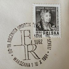 POLAND 1964 Scott 1272 Eleanor Roosevelt First Day Cover