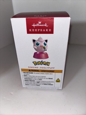 2025 HALLMARK - POKEMON - SINGING JIGGLYPUFF- MAGIC SOUND  - KEEPSAKE ORNAMENT