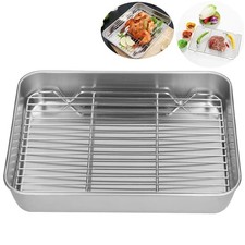 Stainless Steel Cooling Rack Tray Baking Roasting Wire Rack cm grill tray