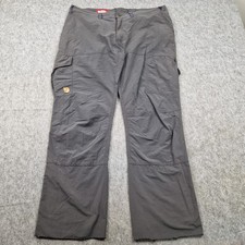 Fjallraven Trousers Womens W39 L32 Grey Karla MT Regular Fit Hiking Pants EU 48