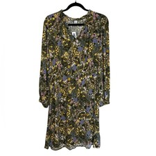 NWT Old Navy Boho Peasant Microfloral Long Sleeve Mini Dress - Size M