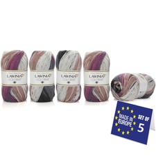 COLORISH Premium Laine Multicolore Dégradé, Pelotes de Laine Super Douce