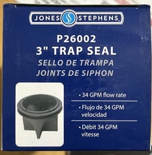 Jones Stephens P26002 3" Floor Drain Trap Seal - Black