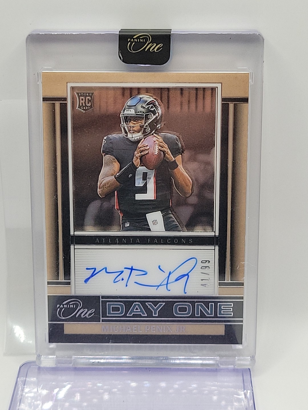 Michael Penix Jr 2024 Panini One Football Day One Auto /99 Falcons