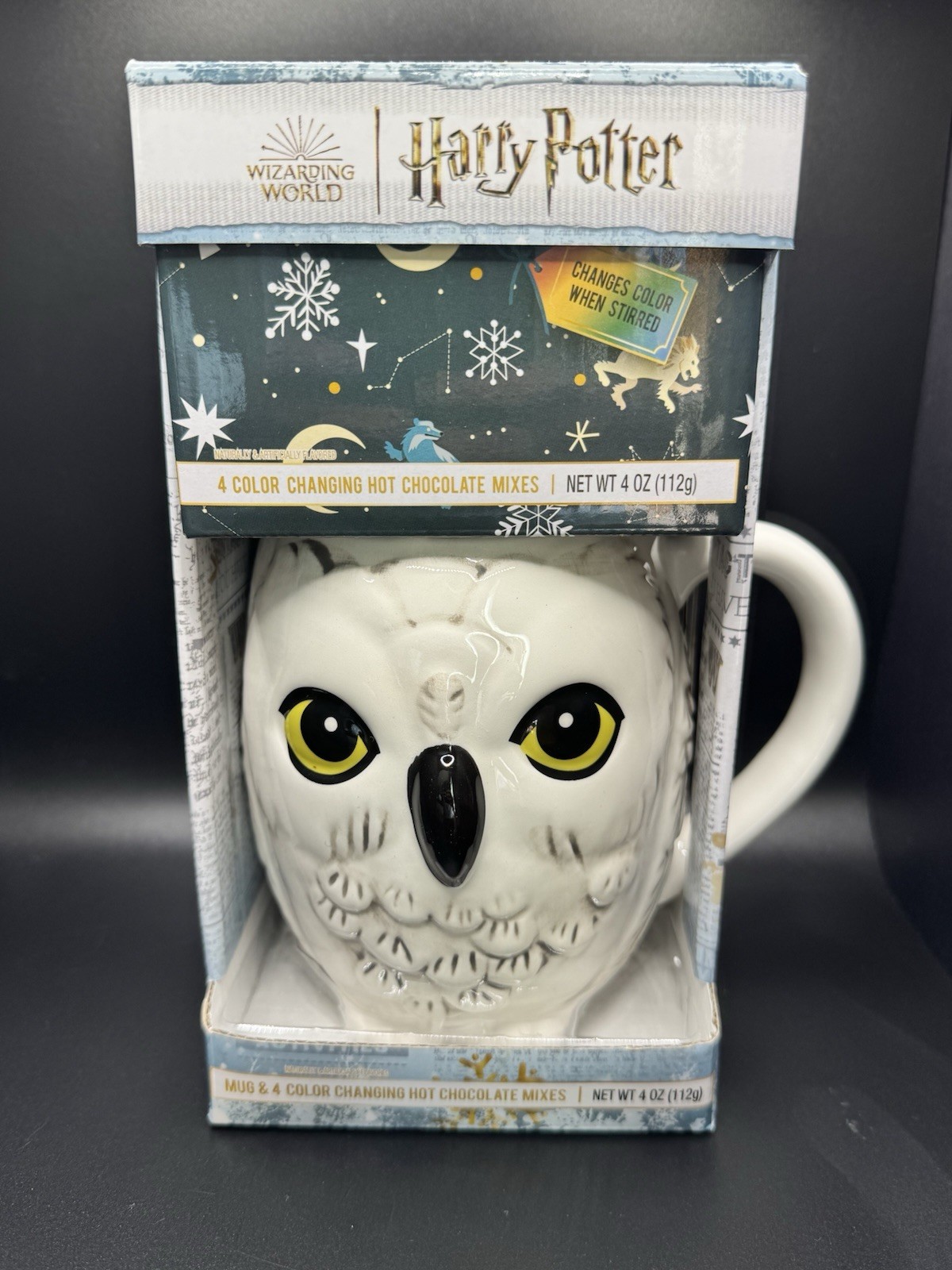 Harry Potter Hedwig Mug with Color Changing Hot Cocoa Mix New Hoot