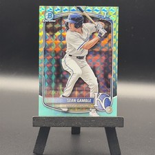 SEAN GAMBLE 2025 BOWMAN CHROME DRAFT 1ST AQUA GEOMETRIC /125 KANSAS CITY ROYALS