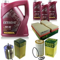 MANN-FILTER Inspektionspaket 8L Mannol Extreme 5W-40 FüR Mercedes-Benz Slk 320