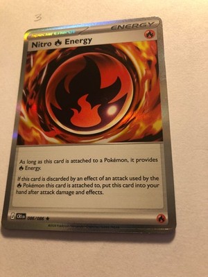Nitro Fire Energy 086/086 Rare Chaos Rising Pokemon Reverse Holo Near Mint