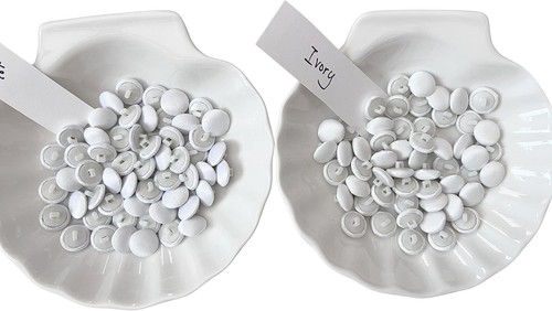 50PC 1/2 Inch Satin Cloth Buttons Shank and Buttonhole Set for Bridal, Wedding - Picture 2 of 5