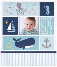 Carter's B0-14074 Blue Nautical First 5 Years Loose Leaf Baby Memory Book Boy