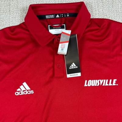 #ad NEW Adidas Mens Medium Louisville Cardinals Red Performance Golf Polo Shirt $32.99