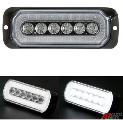 1X Doppelfunktion LED weiß Warnleuchte mit Heiligenschein Ringblitz Stroboskop Lightbar