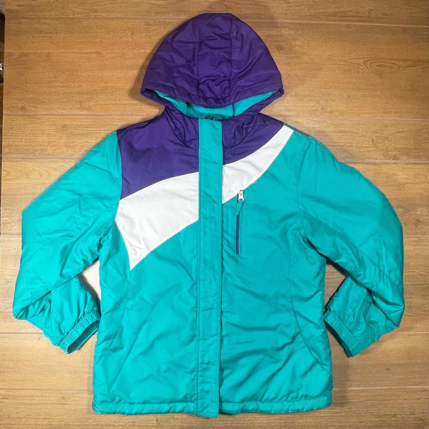Expedition Ski Snowboard Jacket Purple Teal White Color Block Hooded XL
Opens in a new window or tab