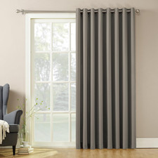 Energy Efficient Blackout Curtains with Grommets 84 X 100 Inch Grey