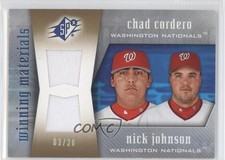 2005 SP Collection SPx Winning Materials Dual 3/20 Chad Cordero Nick Johnson 2i9