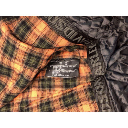 [Rare] Harley-Davidson cowhide Motorcycle Jacket Size:M Black/Orange LTD From JP image 9