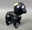Vintage Fisher Price Little People Pig Play Family Farm Animal Black Pig