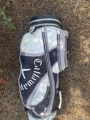 callaway solaire bag rain cover Callaway Solaire Cart Bag White/Black/Purple 8 Way Divider w Rain Cover  Ladies