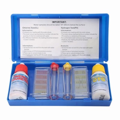Swimming Pool Spa Test Kit Water Quality for pH bromine chlorine OTO pool tester
