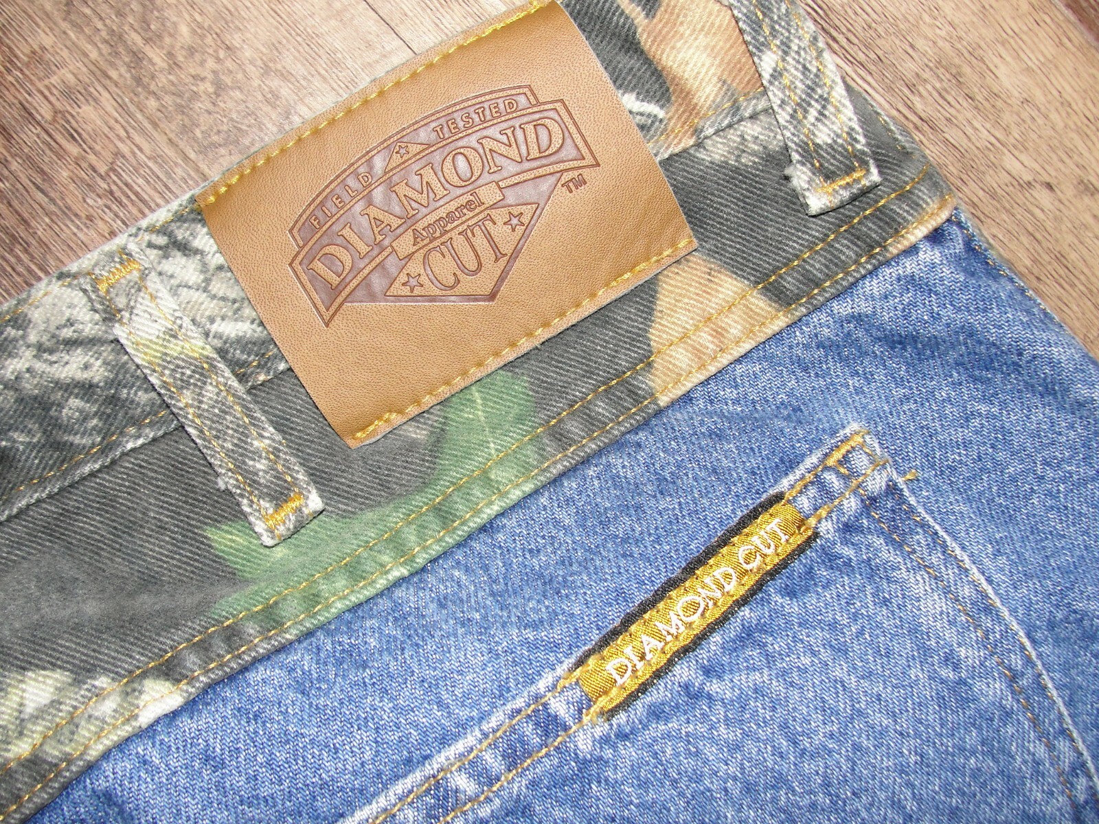 Diamond Cut Cordura Brush Country Mens Jeans Mossy Oak Break Up, Size 34x33 Nice