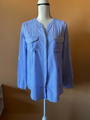 Joie Kalanchoe 100% Cotton Striped Poplin Blouse Shirt Top Size XS - Imagen 2 de 7