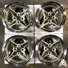Autostar 14"x8" Kanji 4x114 et-5 alloys GOLD fit Toyota AE86 RWD Starlet Datsun