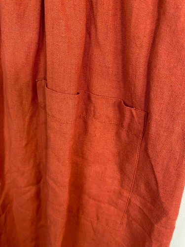 NEW Charlie Paige Linen Blend Sleeveless Rust Orange Midi Dress size Medium... - Picture 15 of 19