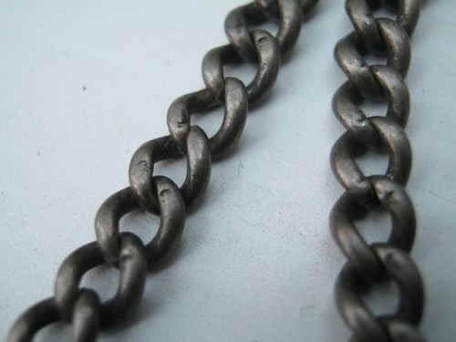 Antik Sterlingsilber Taschenuhr Doppel Albert Kette T Bar & Emaille Anhänger - Bild 4 von 6