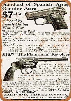 Metal Sign - 1925 Astra Pistols &ndash; Vintage Look | eBay