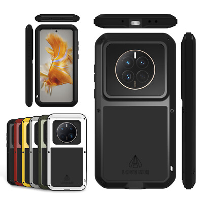 LOVE MEI Aluminum Metal Silicone Shockproof Case For Huawei Mate 50 Pro Cover