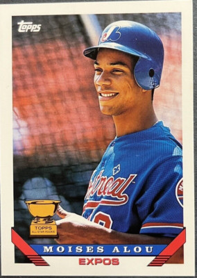 1993  Topps Moises Alou All Star Rookie GOLD Cup #123 Montreal Expos Baseball