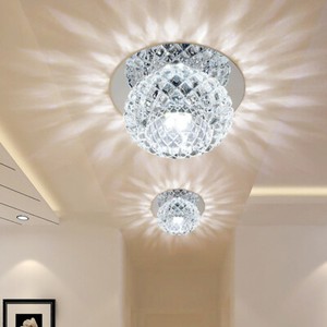 Luz de color 5W Lámpara colgante de luz techo cristal LED Luz de color 5W Lámpara colgante de luz techo cristal LED