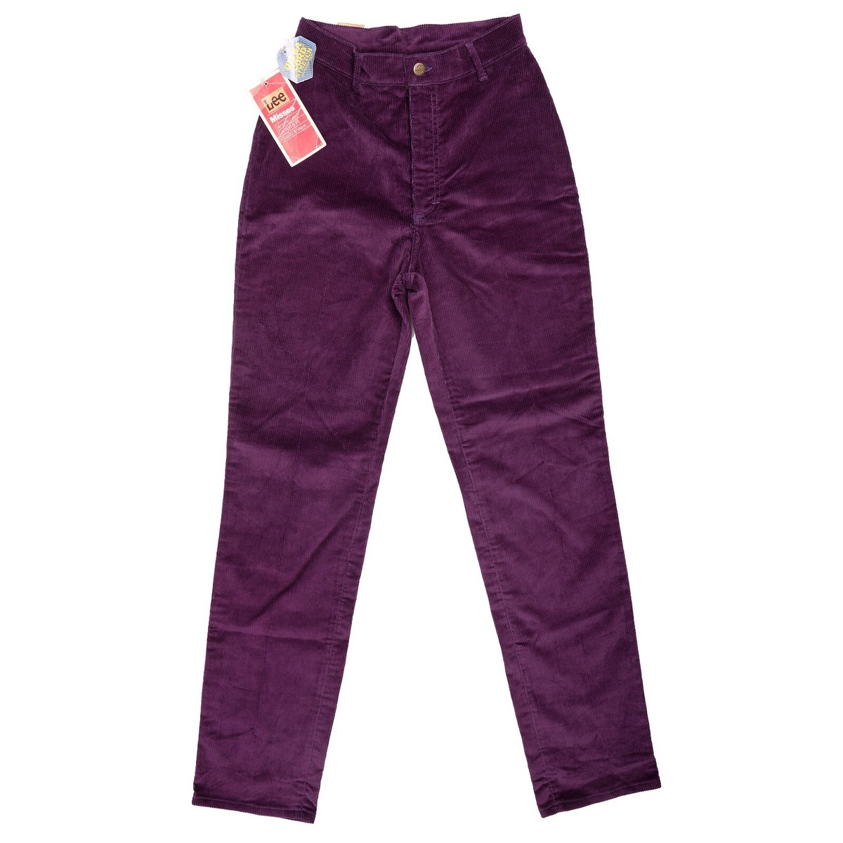Vintage 80s NWT LEE Riders High-Waist Corduroy Purple Pants