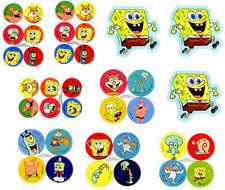 SPONGEBOB Squarepants LOT OF 35 Stickers Patrick Squidward Sandy
