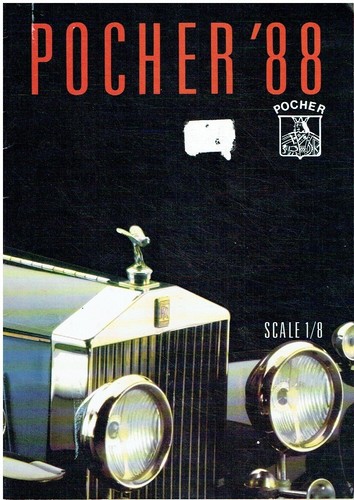 POCHER 1:8 SCALE SELF-ASSEMBLY MODEL CAR & TRUCK KITS 1988 PRODUCT ...