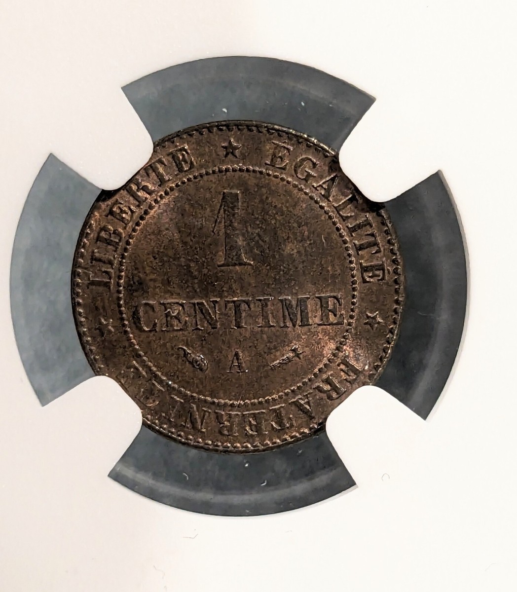 1884 A MS64 BN France Centime KM 826.1 NGC UNC Ceres Paris Mint | eBay