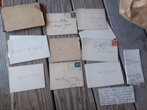 Antiguo Lote de Papel Años 1800-1900 Cora Willig Familia Americana Illinois Historia Eph - Imagen 2 de 12