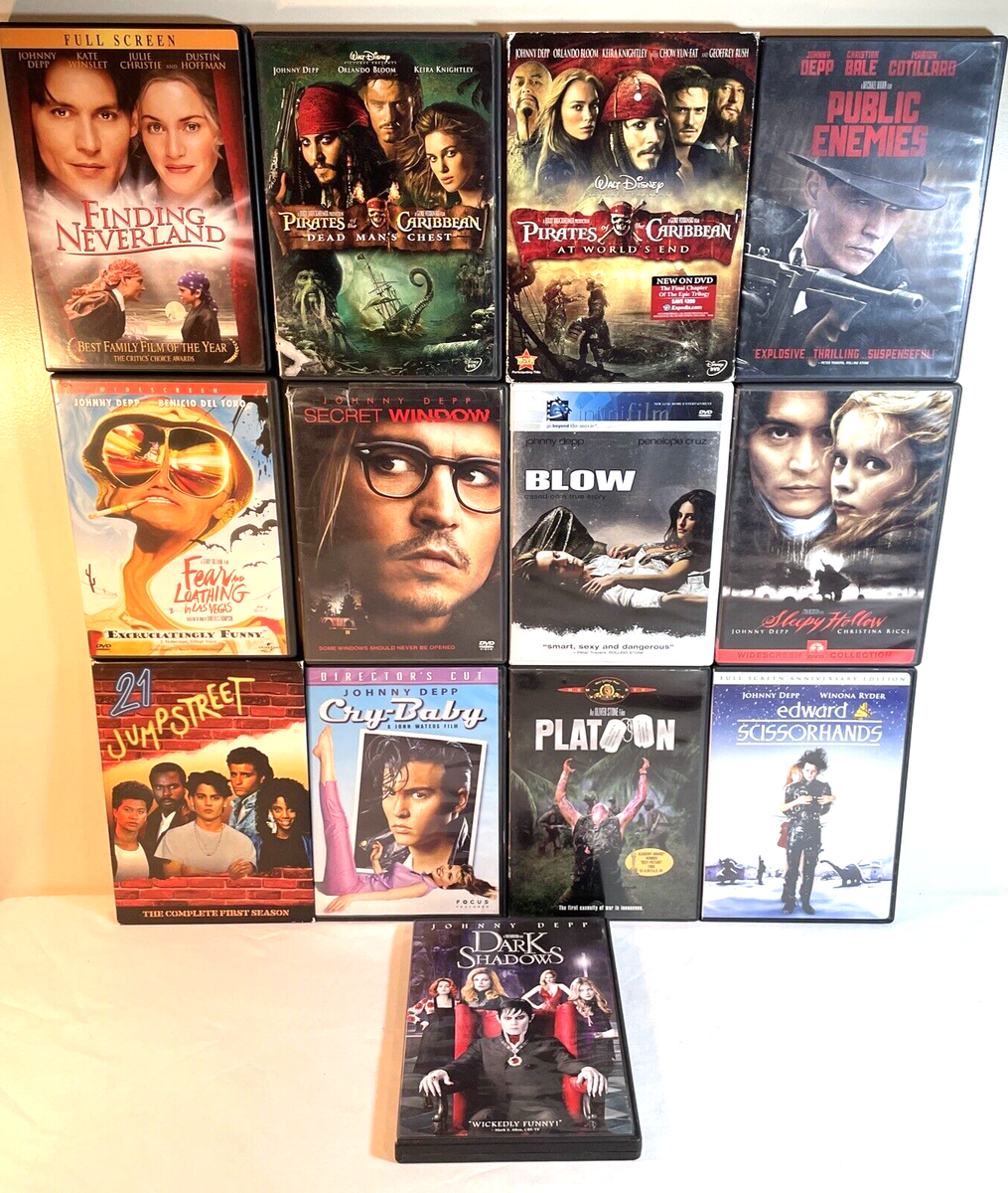 13 JOHNNY DEPP MOVIES (DVD Lot) Comedy Adventure Drama Crime War Romance