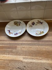Royal Worcester Evesham Tea Plates X2.Gold Rim.