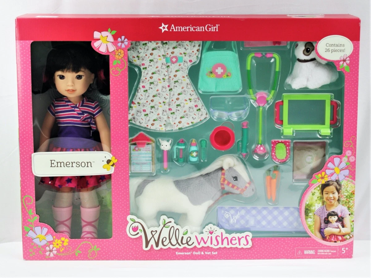 American girl welliewishers emerson store doll & accessory set